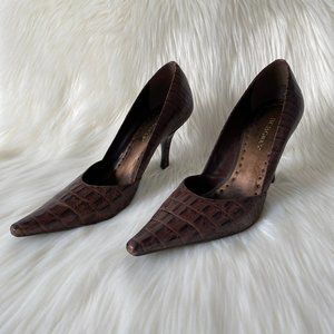 BCBGirls "Katchen" Brown Croc Pump Size 7.5